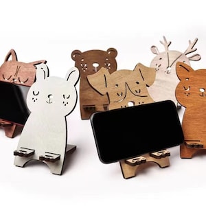 Animals wooden phone stands/holders | Cute and sturdy