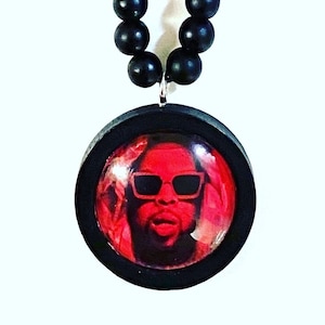 Westside Gunn pendant with beaded necklace // Griselda Records // Gift for Him // Gift for Her // hip hop // music // Fly God