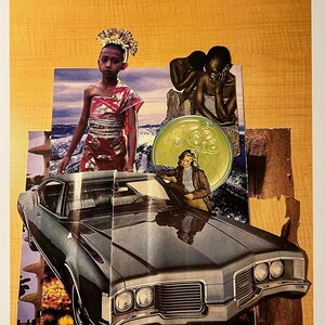 surrealist vintage collage print // art // collage // surrealist art // gift for her // gift for him // collage