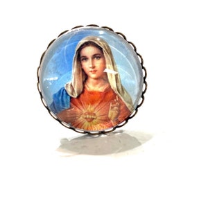 Virgin Mary ring // Gift for Her // Gift for Him // Religious Art // Religious Jewellery