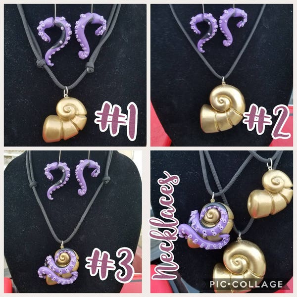 Ursula Inspired Tentacle Earrings Set