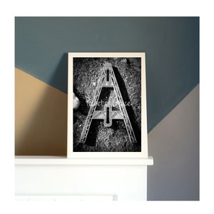 LETRA A / Fotografía de letras del alfabeto / Obra de arte personalizada / Impresión de arte / Regalo de boda / Regalo de agente inmobiliario / Regalo de bebé