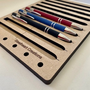 10 Slot Ink Pen Jig Digital Files svg, ai, dxf and lbrn2