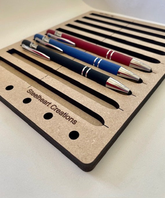 10 Slot Ink Pen Jig Digital Files svg, ai, dxf and lbrn2