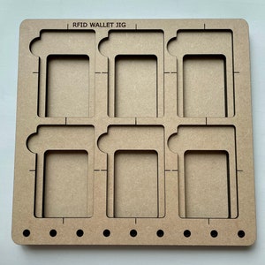 Minimalistische RFID-Geldbörse 6 Slot Jig Digitale Dateien svg, ai, dxf und lbrn2