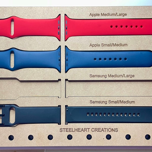 Apple and Samsung Small, Medium, Large, watchband  Jig for Laser Engraving