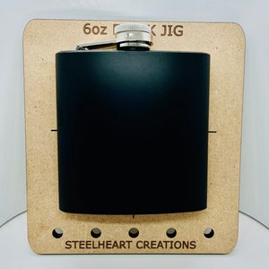 6oz Liquor Flask Jig For Laser Engraving