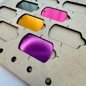10 Slot Dog Tag Jig For Laser Engraving