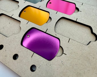 10 Slot Dog Tag Jig Digital Files svg, ai, dxf and lbrn2