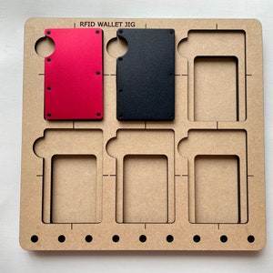 Minimalist RFID Wallet 6 Slot Jig For Laser Engraving
