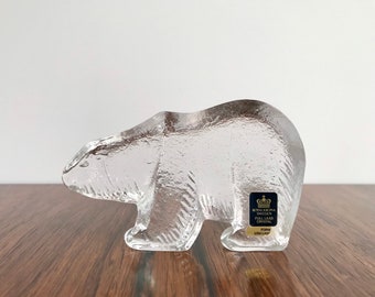 Royal Krona Lisa Larson Crystal Polar Bear Figurine