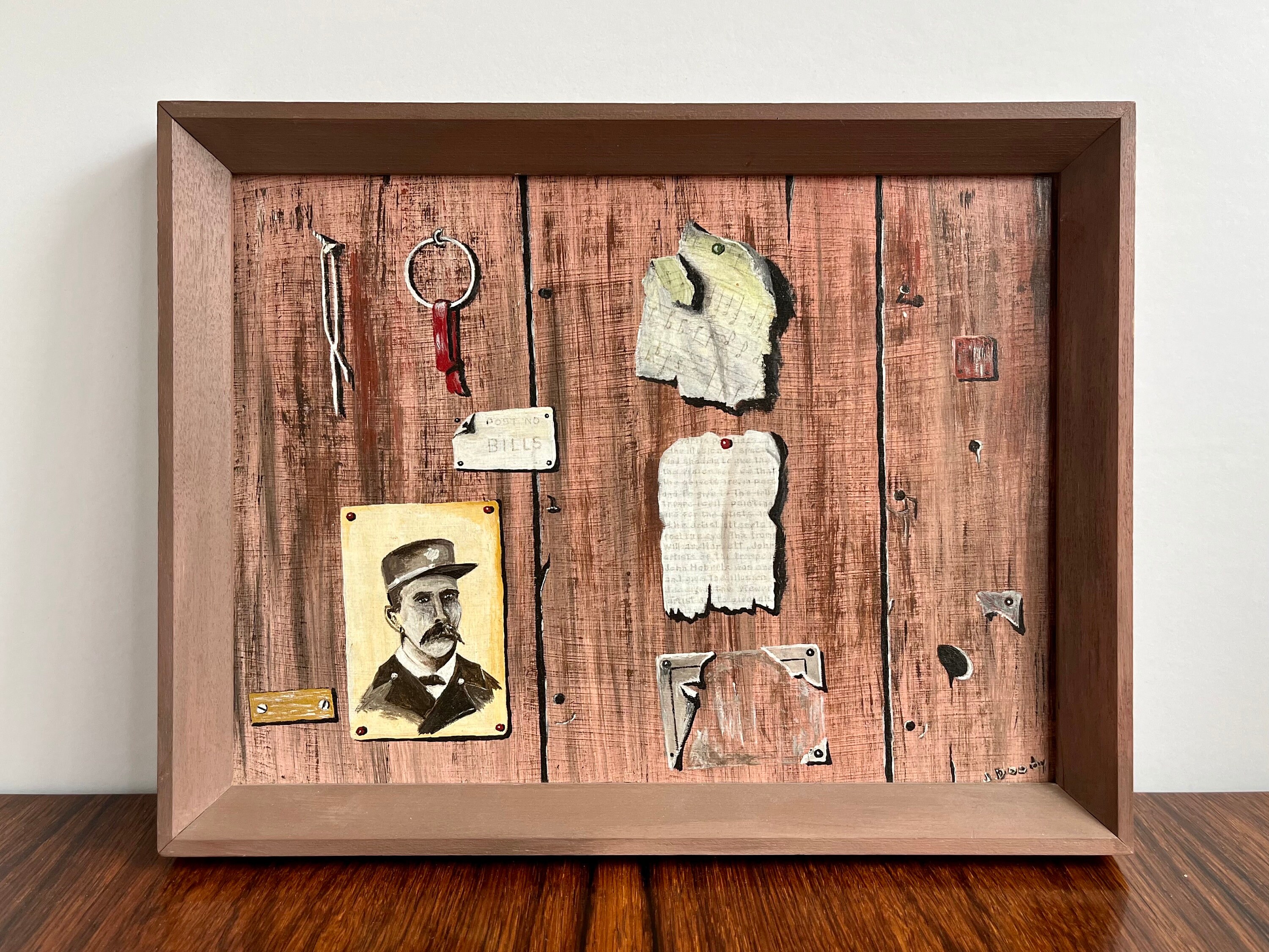Trompe l'oeil of a Framed Necessary-Board