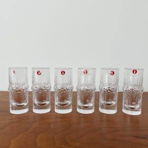 Vintage iittala of Finland Set of 6 Niva Shot Glasses by Tapio Wirkkala