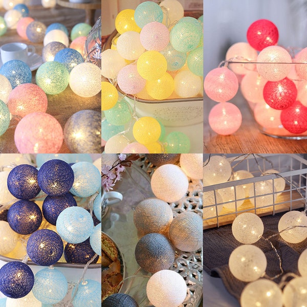 Cotton Ball Light Etsy