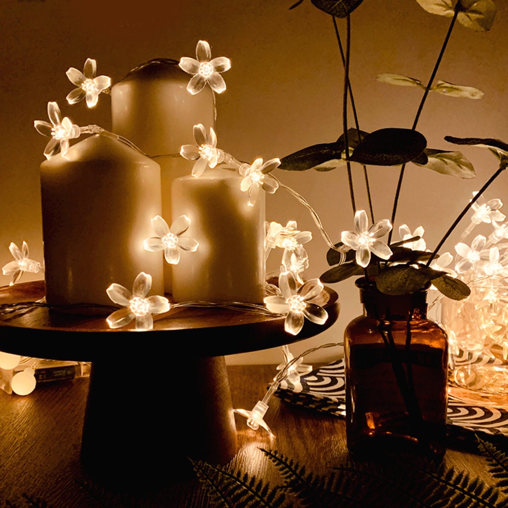 Indoor 3/6/10m Crystal Flower USB LED String Light Home Decor Etsy