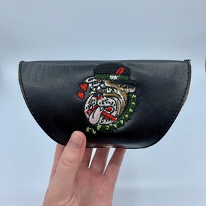 Ed Hardy Black sunglasses.Embroidered Leather case Ed Hardy Black Embroidered Sunglasses Glasses Hard Case  main image 3
