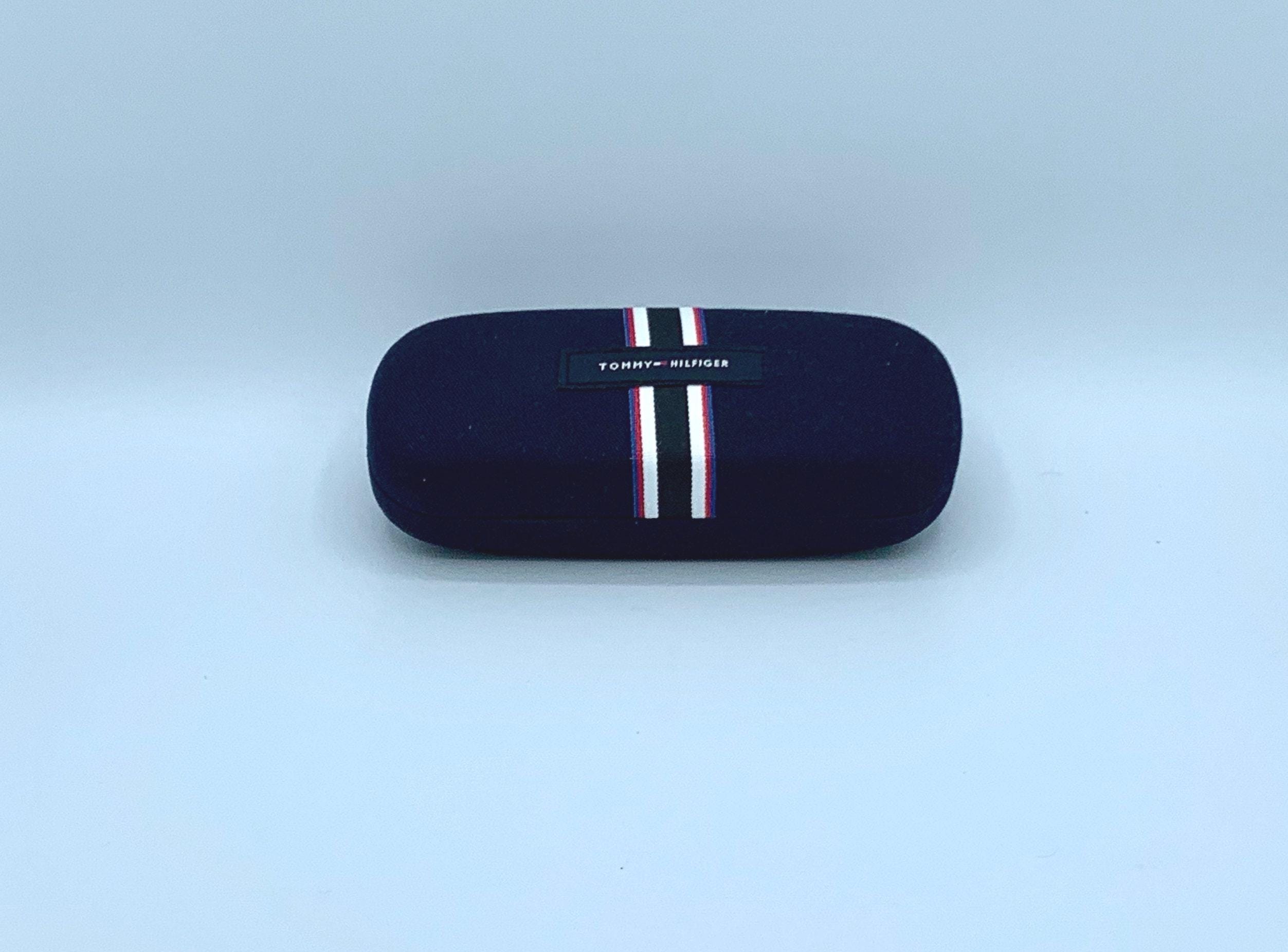 Tommy Hilfiger Glasses Case: Navy Blue Striped Fabric - FREE  display picture 3