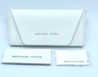 Michael Kors White Sunglasses Case Michael Kors Sunglasses Case Soft Shell Felt Lined White  main image 4