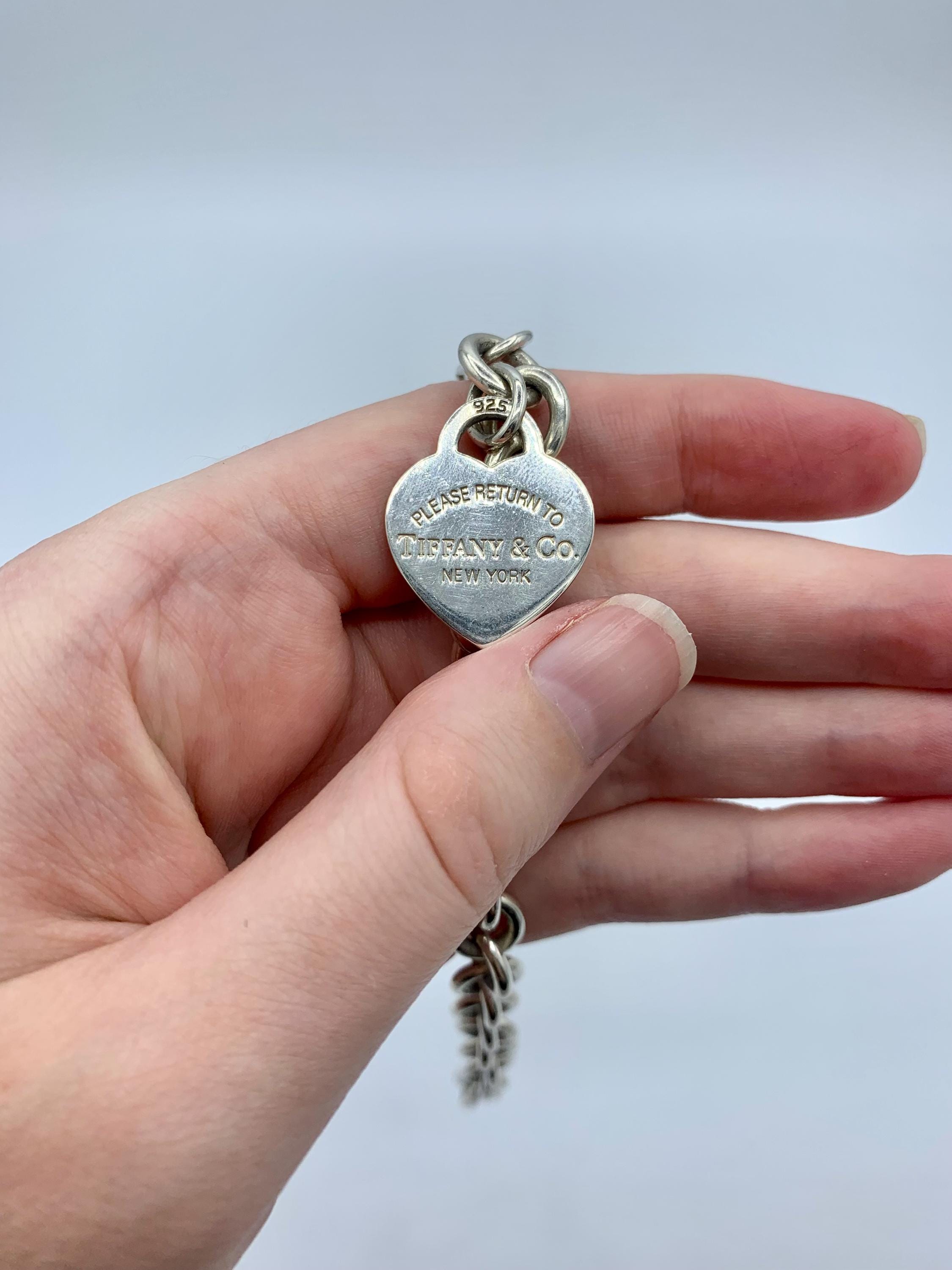 Vtg 90s Tiffany & Co Please Return to Tiffany & Co 925 Heart