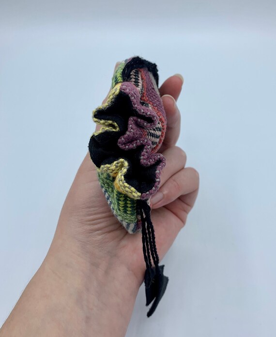 TTOPI Small Handmade Woven Wool Drawstring Pouch … - image 4