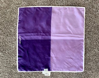 Gorgeous JZ Richards 100% Silk Scarf - Made in Italy - Purple Square -  Original Tags - Hand Rolled Edge - Never Used/worn - FREE SHIPPING