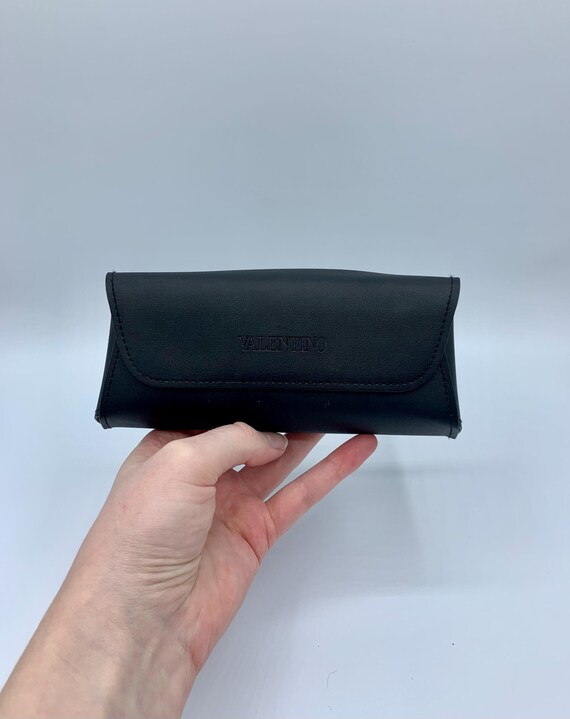 Authentic VALENTINO Glasses Case: Black Exterior, Red  display picture 3