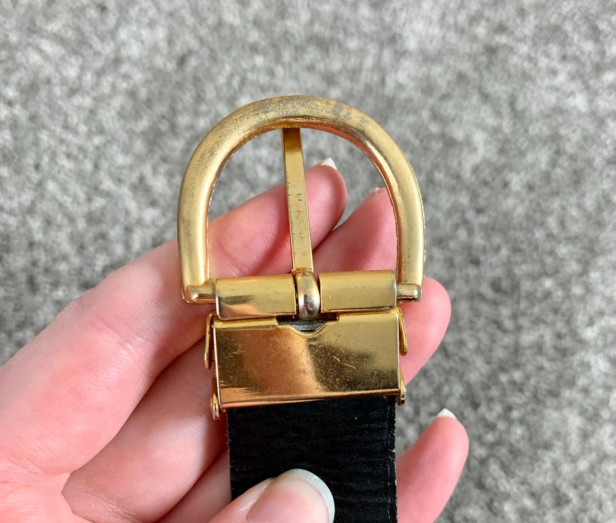 Vintage VALENTINO FRANCHINI Snakeskin Leather Belt - Black  display picture 2