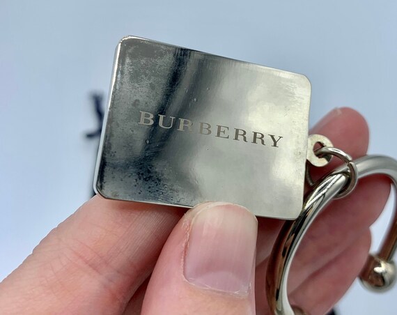 BURBERRY Vintage Silver Plated Key Chain and Orig… - image 4