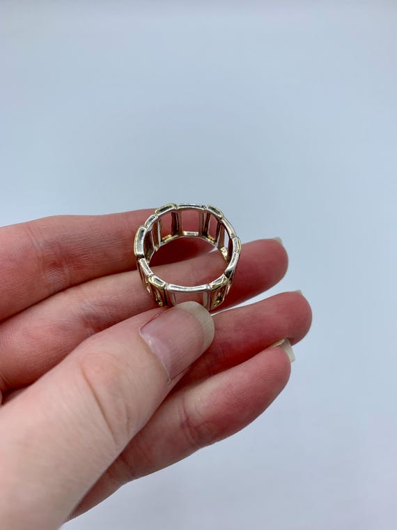 Silpada Sterling Silver & Brass Ring - Size 8 - R… - image 4