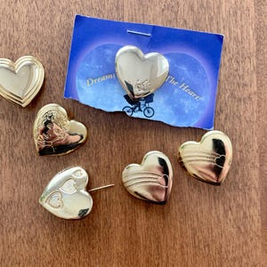 Six VINTAGE Variety Club Heart Brooch Set - 1998 - Unique Gift Original Pins - Heart Rainbow and Hearts - Excellent Condition FREE SHIPPING