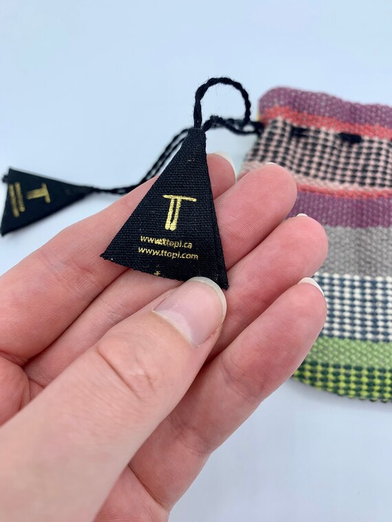 TTOPI Small Handmade Woven Wool Drawstring Pouch … - image 5