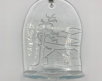Vintage MUURLA Glass Wall Sconce Candle Holder - Made in Finland - Excellent Condition - FREE Shipping