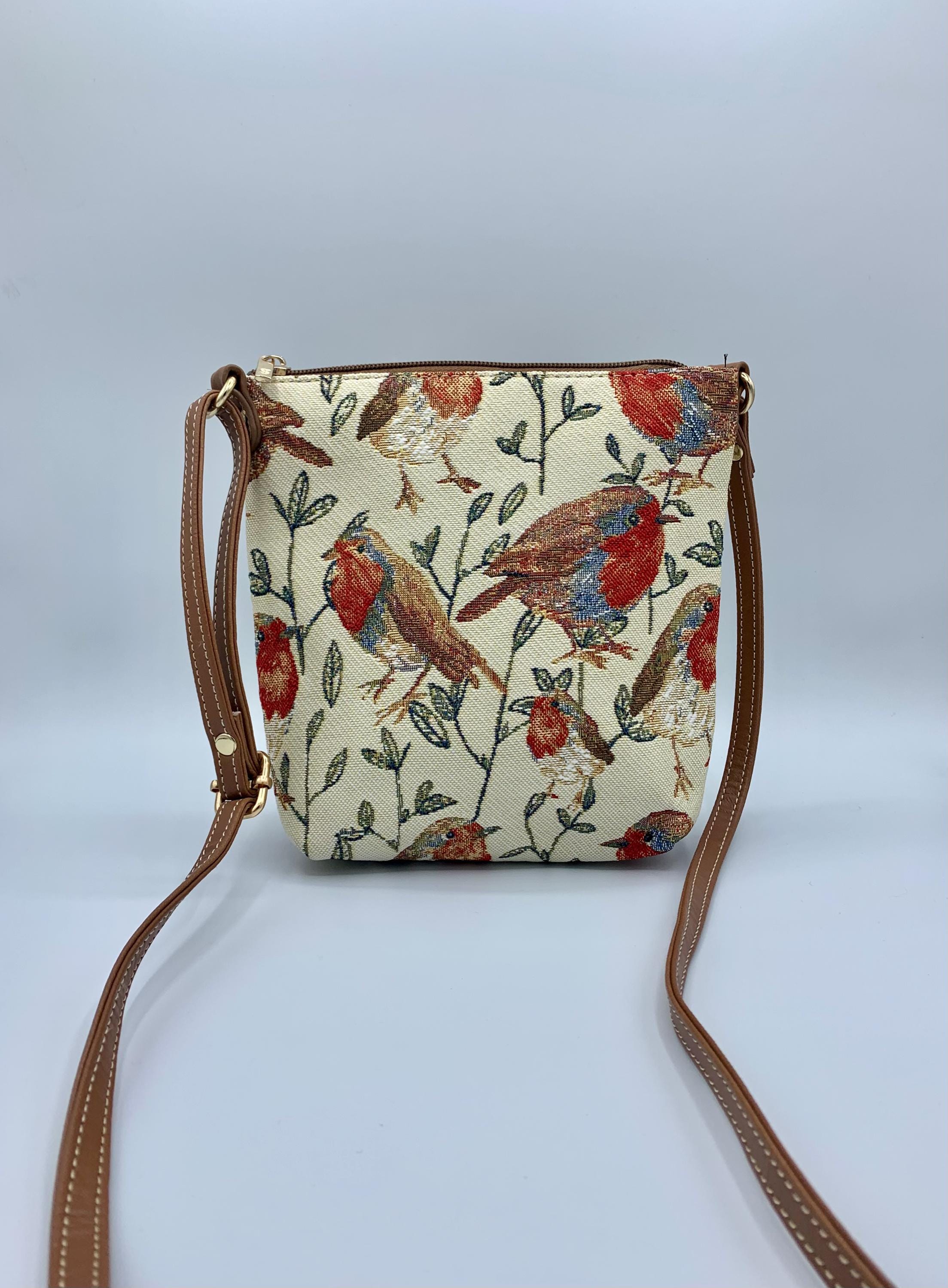 Borsa A Tracolla Signare Tapestry Robin – Borsa In Tela Con Cane Cavalier King Charles – Regalo Donna