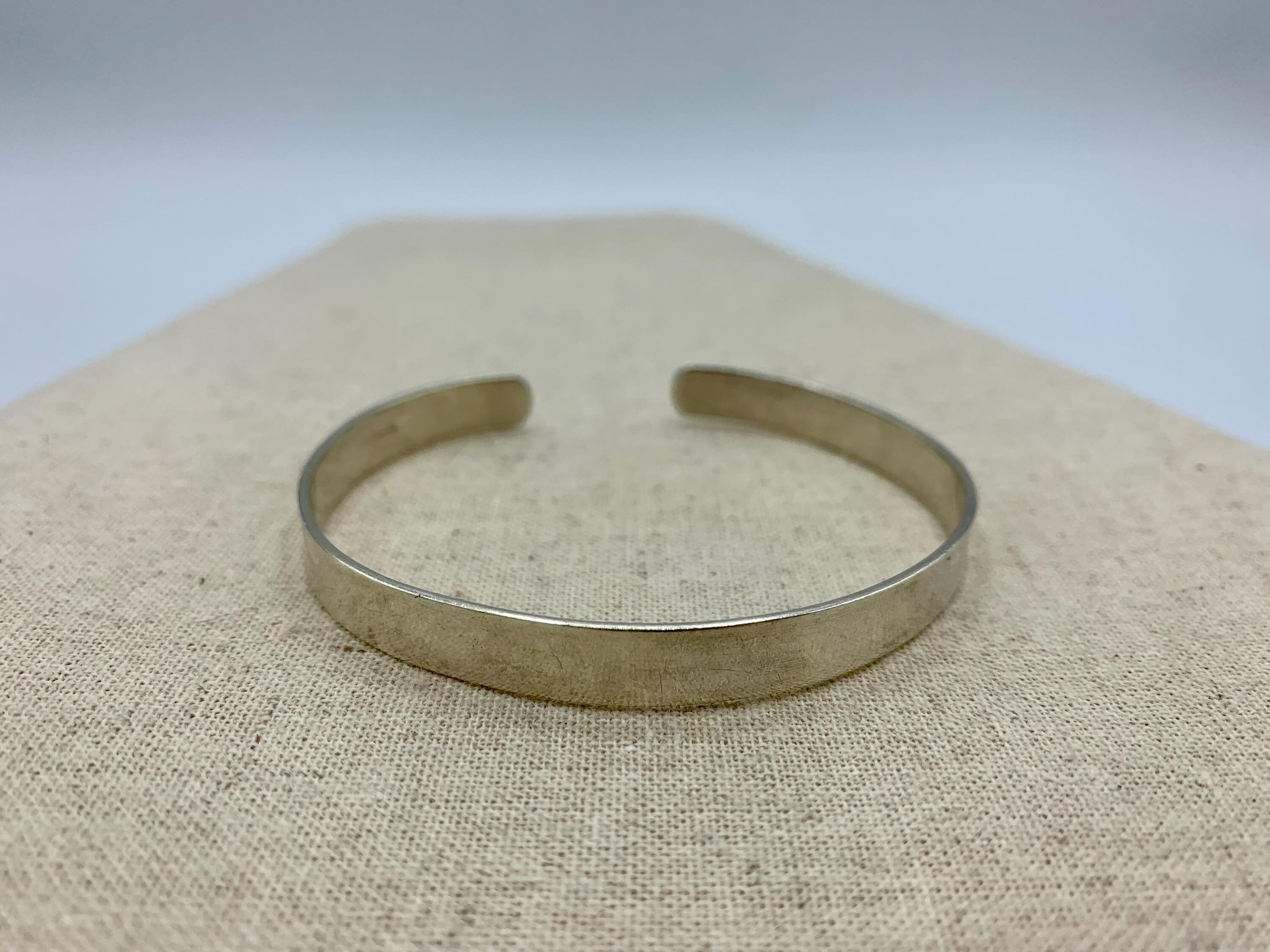 90年代　silver925 bangle Vintage BS 925 Sterling Silver Lines Bangle| Silver Bangle