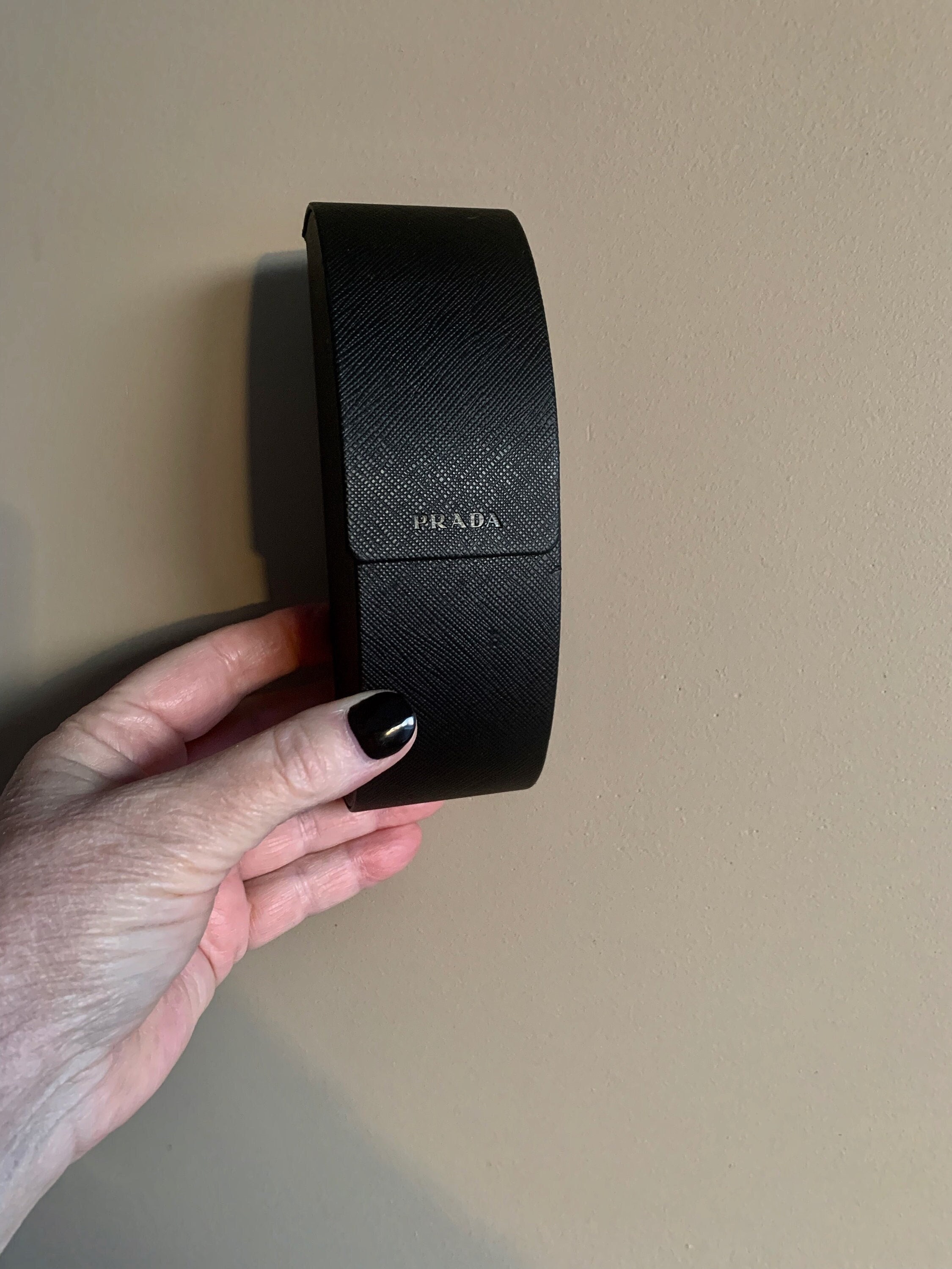 【関税＆送料込み】Prada Top Case Bags PRADA Black Glasses Case or Sunglasses Case Hard Case Flip