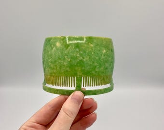 Vintage Art Deco Bakelite Hair Clip Hair Comb - 1914 - High Curved Statement Comb Faux Tortoiseshell - Curved Spanish Style - FREE SHIPPING