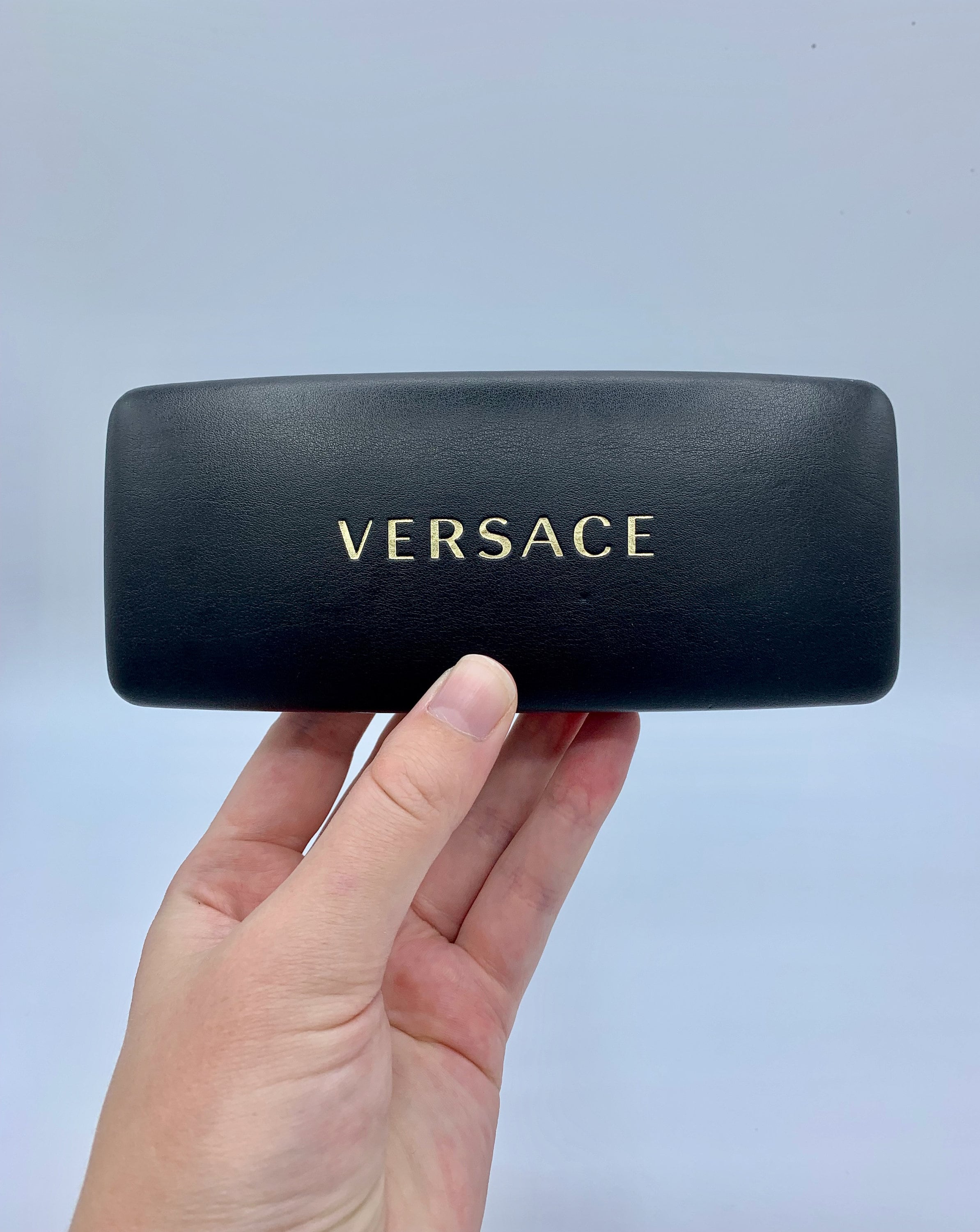 Versace white glasses case Clearance