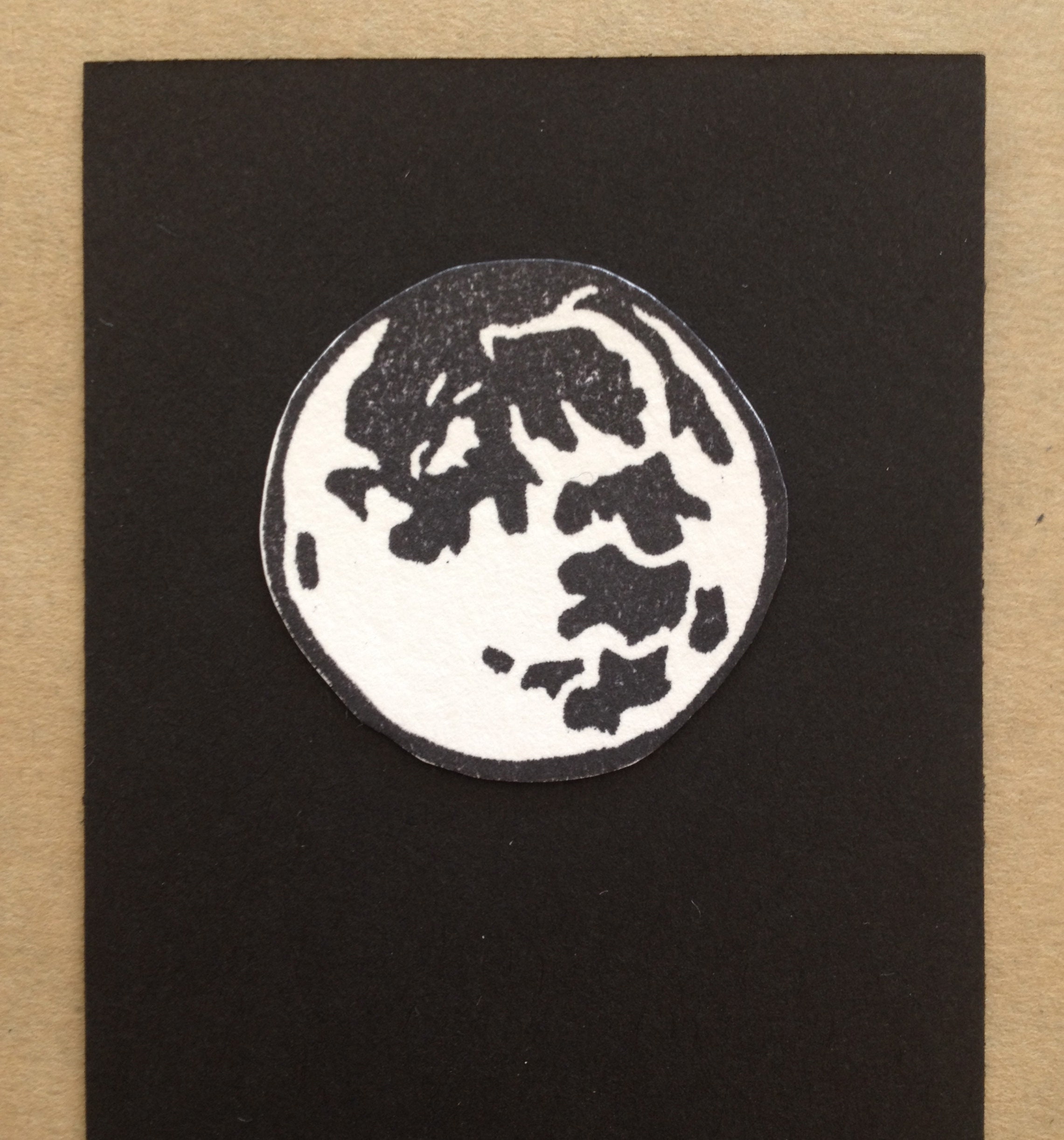 bookmarks full moon hand printed paper full moon blue moon etsy