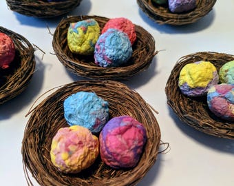 Easter Nest Seed Bombs, alternative Easter Gift, bee friendly