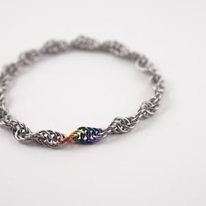 LGBTQ+ Pride Flag Chainmaille bracelets