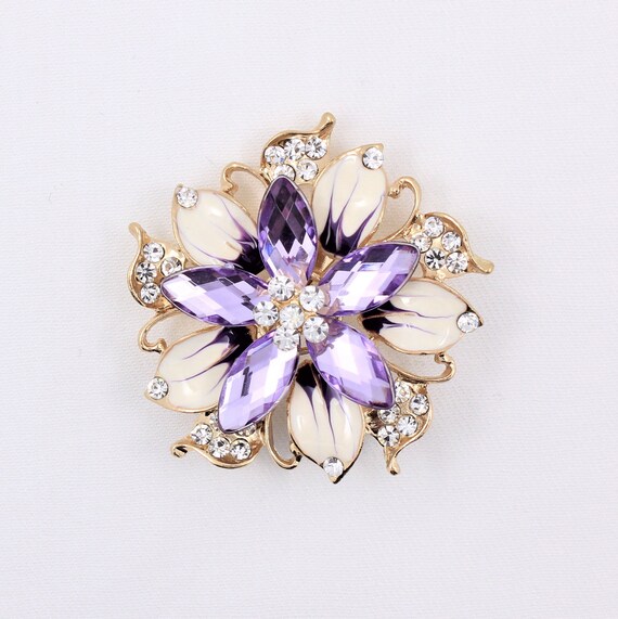 10x Love with Flower Embellishments Crystal Pearl DIY Flatback Wedding Brooches