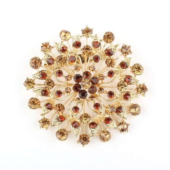 Rhinestone Wedding Brooch Bouquet Wedding Clear Crystal Wedding Cake Brooch Gold Flower Crystal Rhinestone Brooch Gift for Her Pearl Brooch