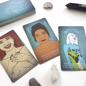 Baraja de oráculo Canción de mi corazón - paquete 2 • Oráculo inspirador para el crecimiento personal y el empoderamiento femenino • Cartas del oráculo de positividad corporal