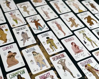 Naked Truth Oracle Card Deck Expansion • Indie Tarot, Shadow Work • feminin tarot - unik • handritad