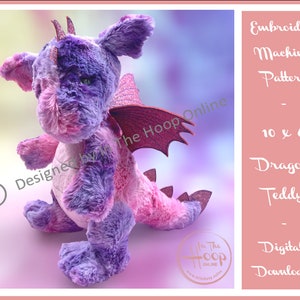 In The Hoop Dragon Teddy - 10x6 Hoop - Jointed Dragon - In The Hoop Online Dragon Teddy