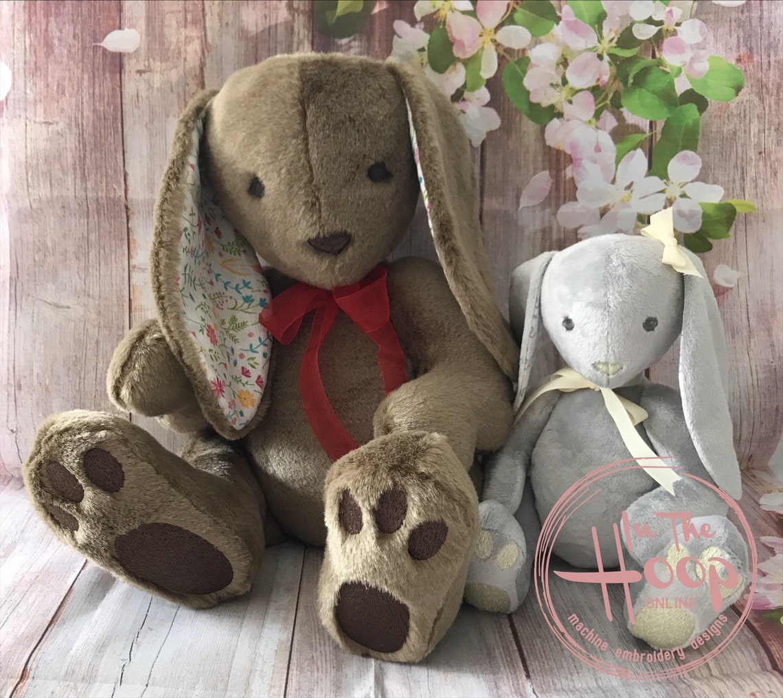 In the Hoop Jointed Bunny Rabbit 10x6 Machine Embroidery | Etsy UK