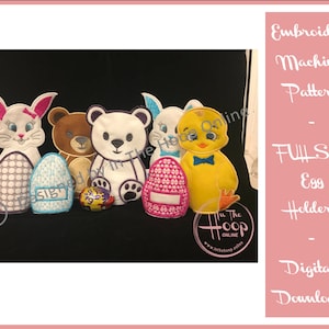 FULL SET Easter Creme Egg Holders - 7x5 ITH In The Hoop Machine Embroidery Design