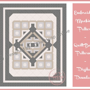 Quilt Basics - Pattern 1 In The Hoop Machine Embroidery Quilt Block Pattern
