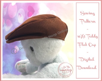 Flat Cap Sewing Pattern for the 10x6 In The Hoop Teddy Bear