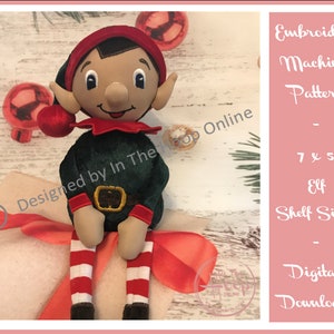 Elf Shelf Sitter 7x5 - (ITH) In The Hoop Machine Embroidery Design